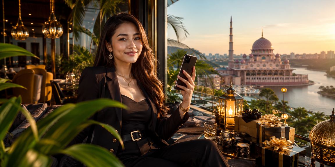 Pemain menggunakan telefon pintar untuk bermain permainan meja kasino di Putrajaya